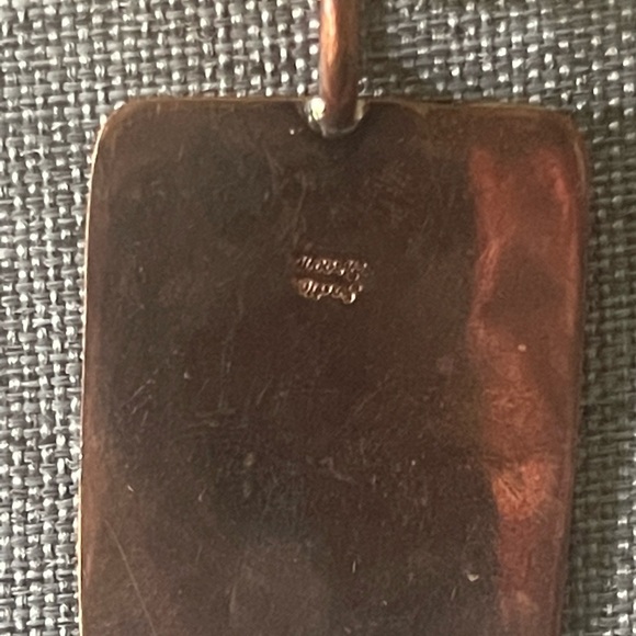 Handcrafted Mixed Metal Brass Gold Tone Signed Artisan Statement 18” Necklace - Picture 9 of 10